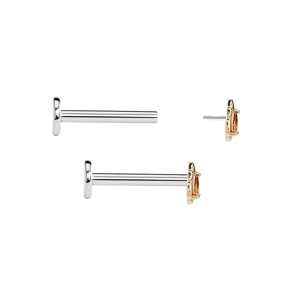 Tilum 14kt Yellow Gold Flaming Desire Threadless Top — Price Per 1