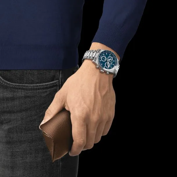 Tissot PR 516 Chronograph T-Sport Collection, Blue Dial, 40mm (T1494171104100)