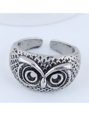TR17 Silver Owl Toe Ring