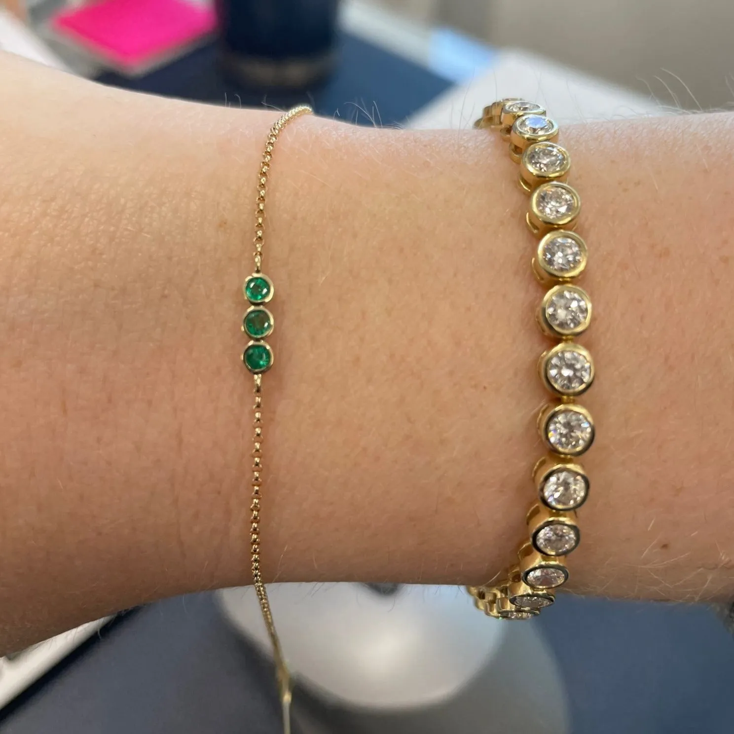 Triple Bubble Gemstone Bracelet