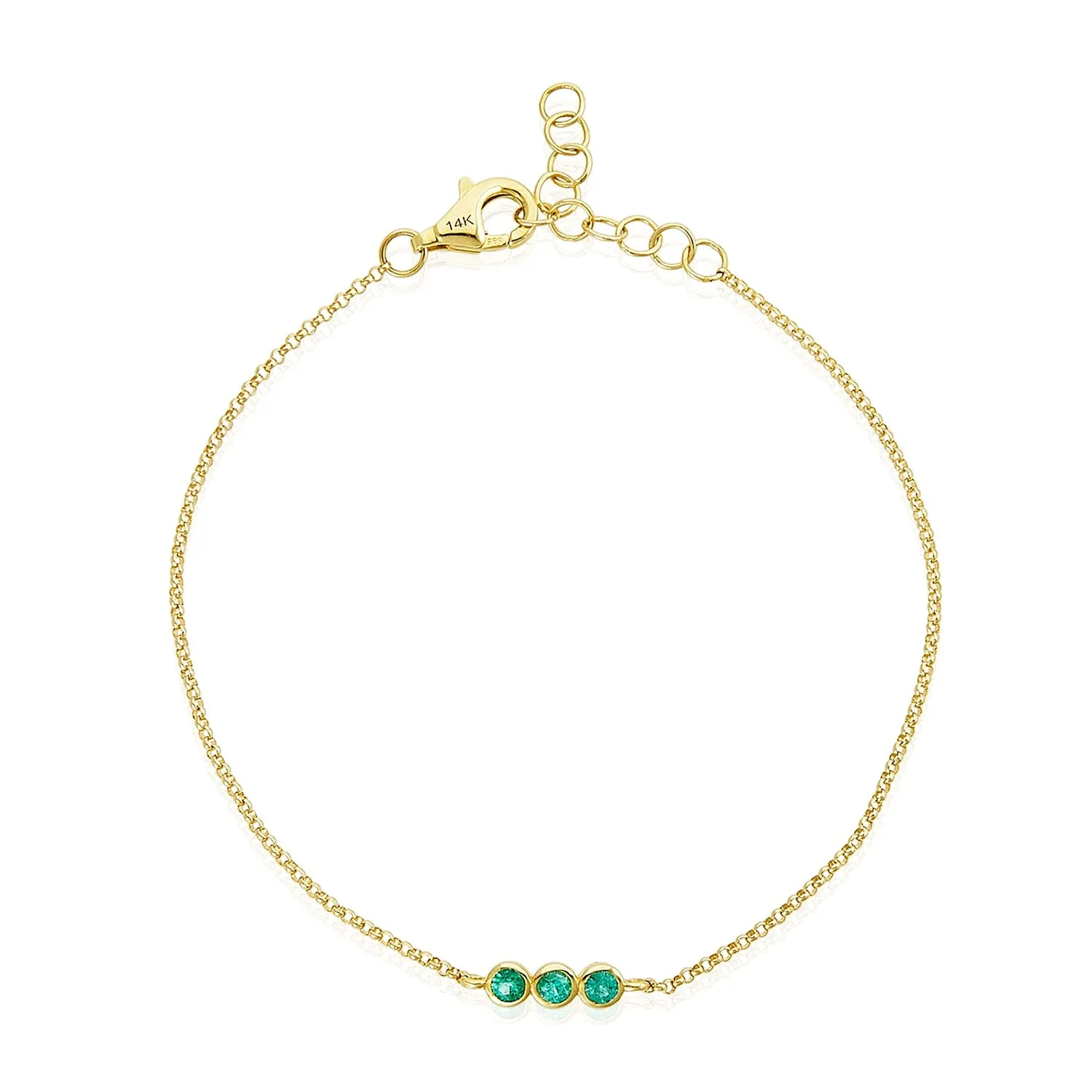 Triple Bubble Gemstone Bracelet