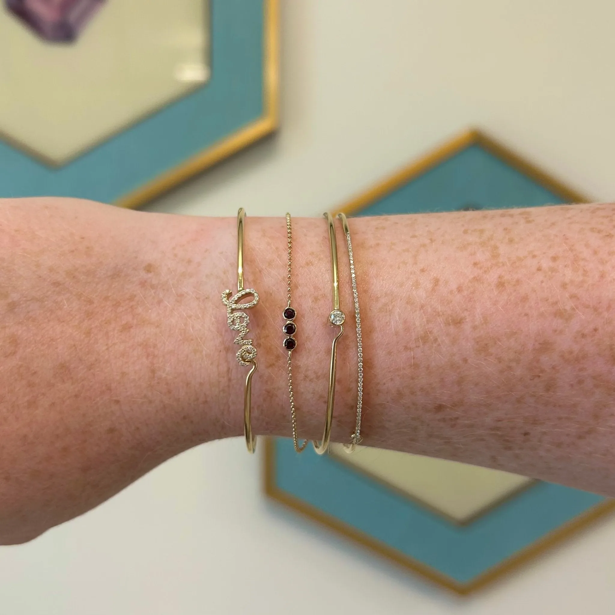 Triple Bubble Gemstone Bracelet