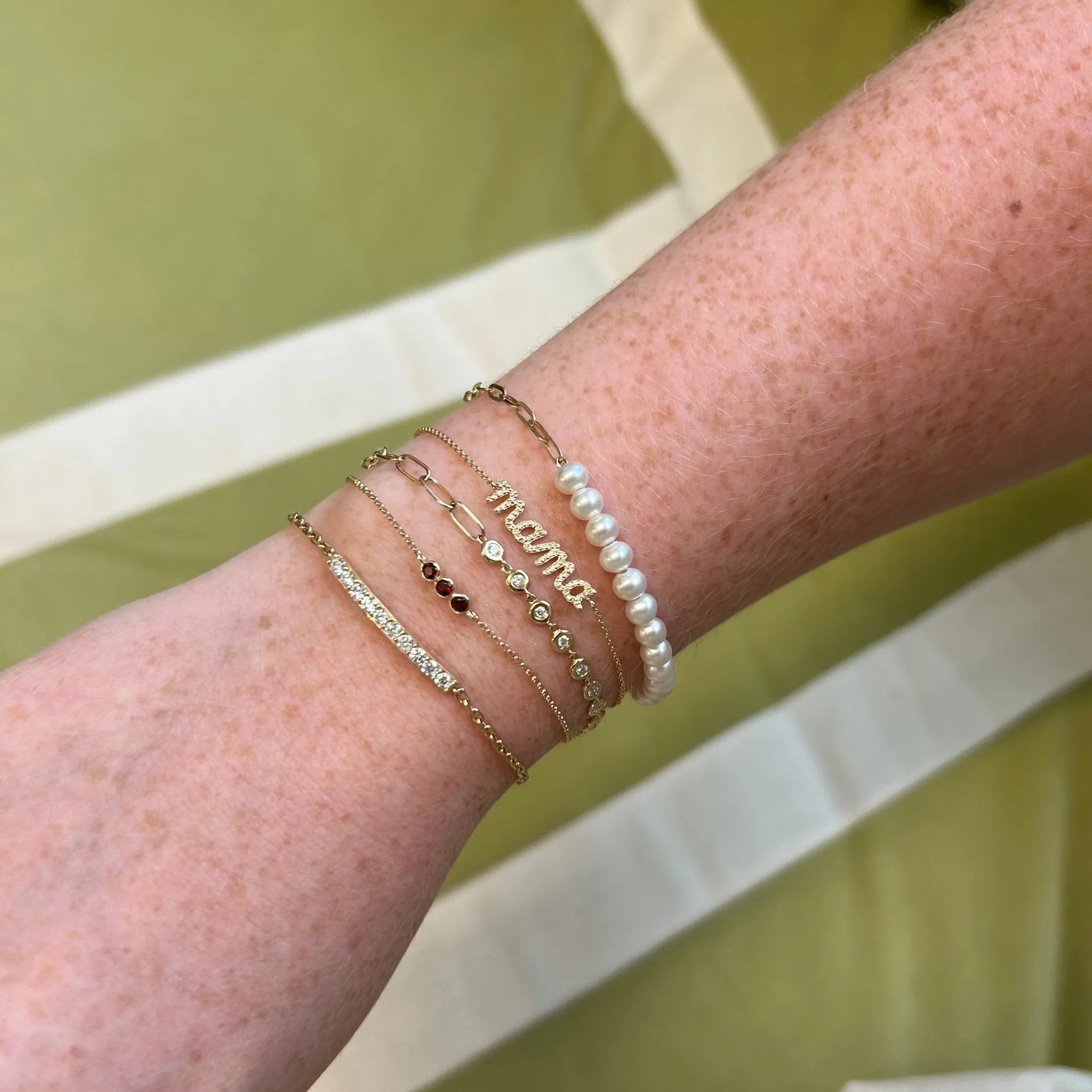 Triple Bubble Gemstone Bracelet