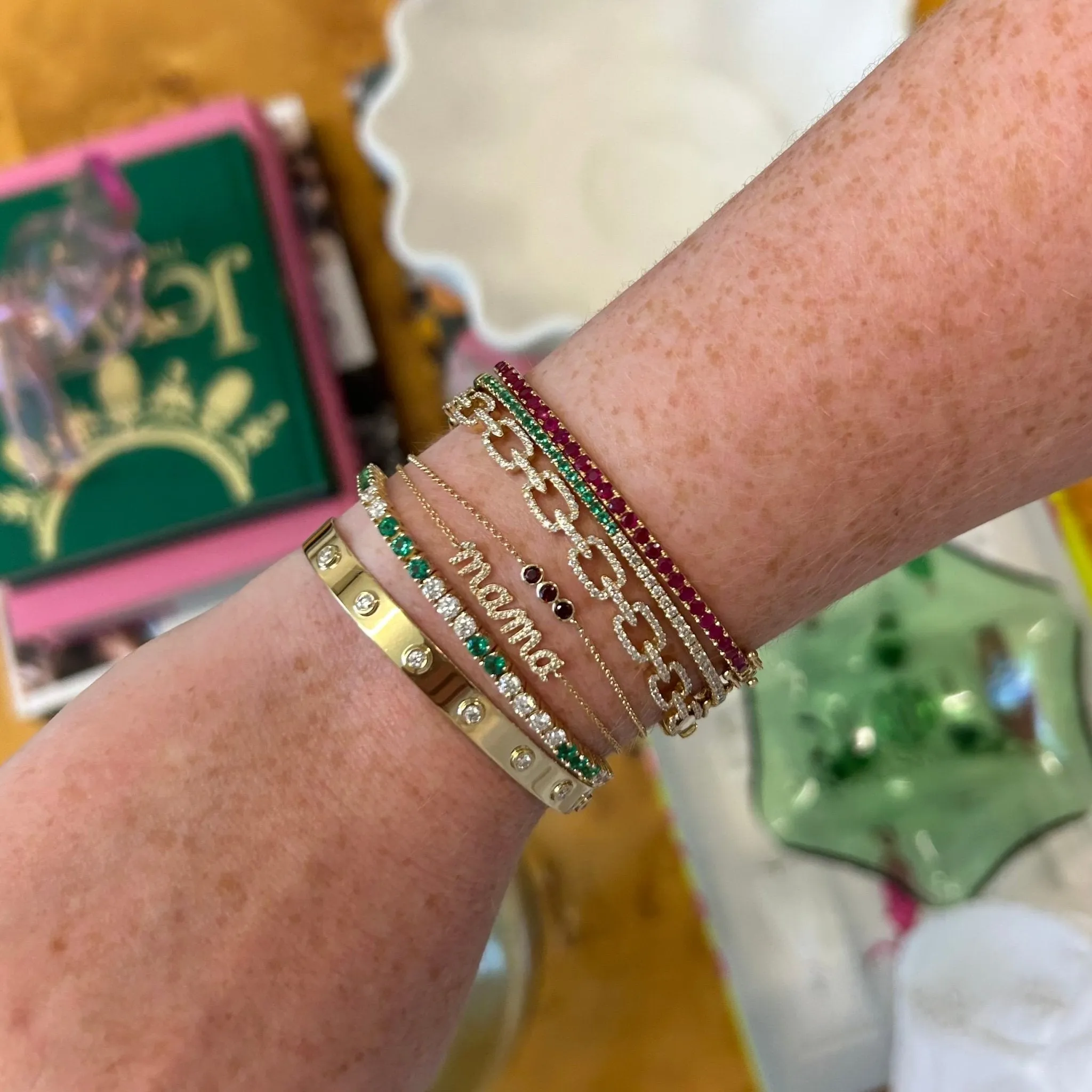 Triple Bubble Gemstone Bracelet