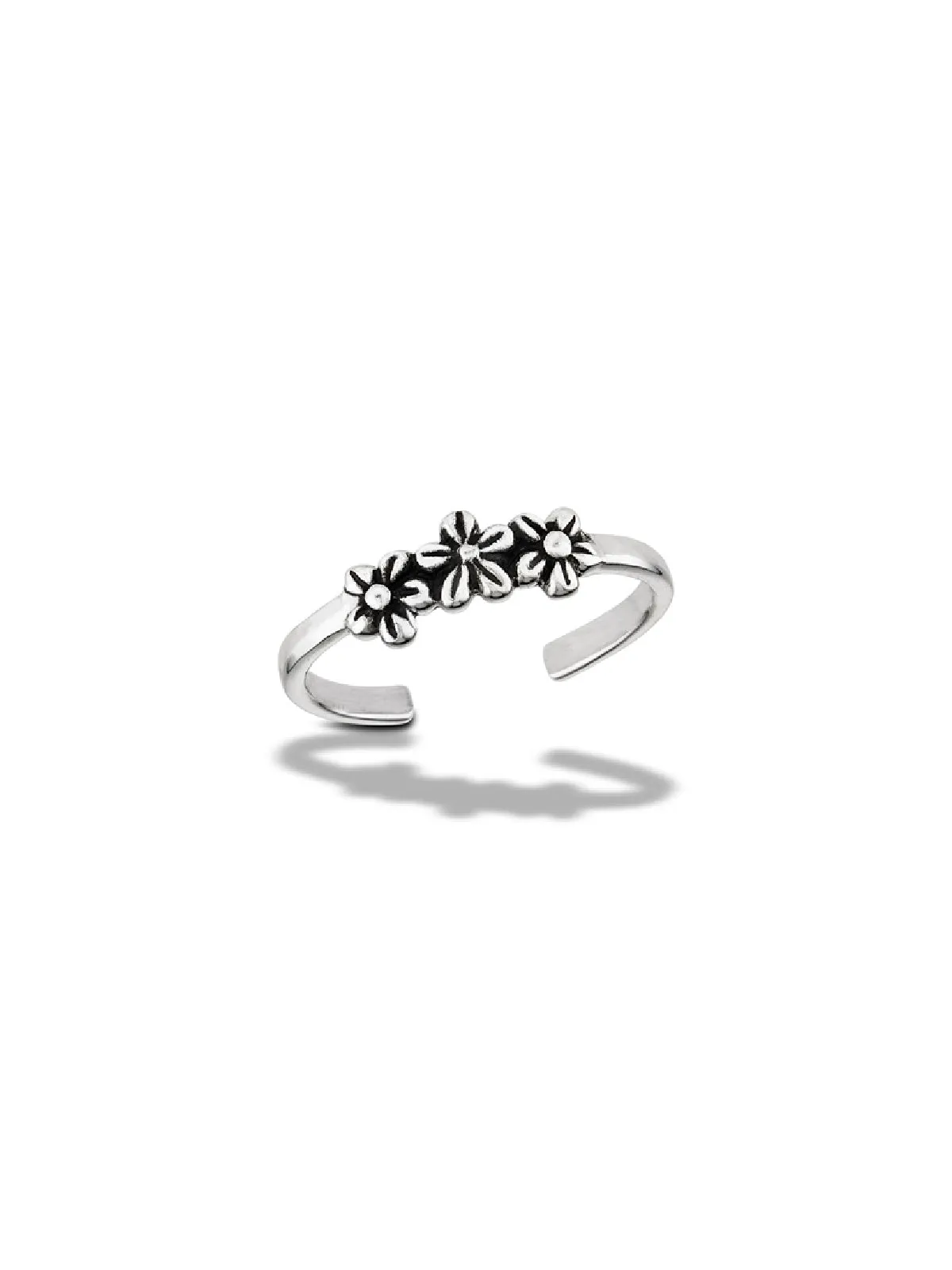 Triple Flower Toe Ring