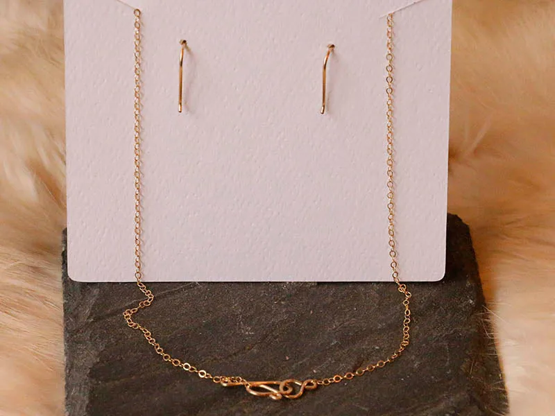 Vannucci Gold Opal Bar Set