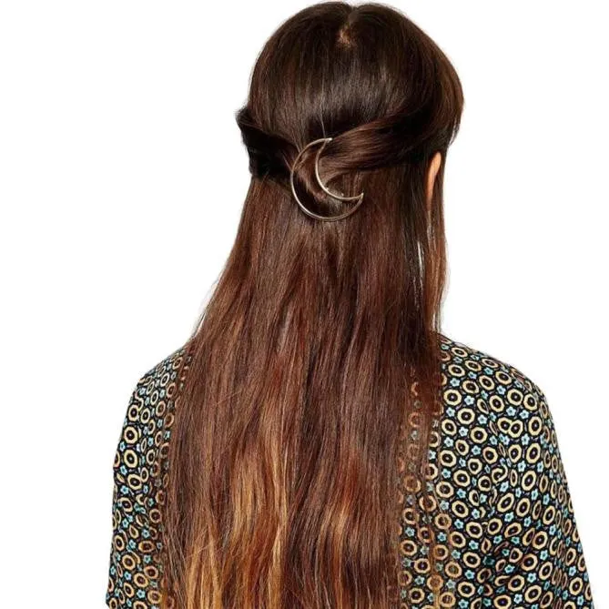 Witchy Crescent Moon Hair Clip