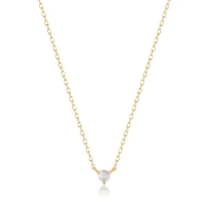 Yellow Gold Opal Necklace