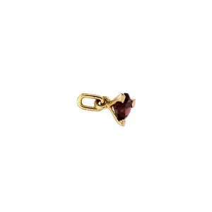 Yellow Gold Vermeil Garnet Charm
